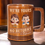 Custom Name Funny Kids Gifts for Parents - Personalized Wooden Mug