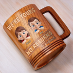 Custom Name Funny Kids Gifts for Parents - Personalized Wooden Mug