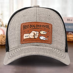Fur Babies, Real Love - Dog & Cat Personalized Custom Leather Patch Hat - Father's Day, Gift For Pet Owners, Pet Lovers