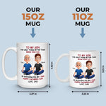 The Greatest Joy In Life Is Watching You Be A Dad - Family Personalized Custom Mug - Father's Day, Gift For Son, New Dads