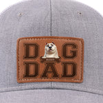 Fur Life, Dad Life - Dog Personalized Custom Leather Patch Hat - Father's Day, Gift For Pet Owners, Pet Lovers