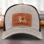 Property Of Paws - Dog Personalized Custom Leather Patch Hat - Father's Day, Gift For Pet Owners, Pet Lovers