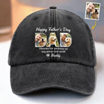 Custom Photo You're Pawsome, Even When I'm A Mess - Family Personalized Custom Vintage Washed Denim Baseball Cap - Father's Day, Gift For Pet Owners, Pet Lovers