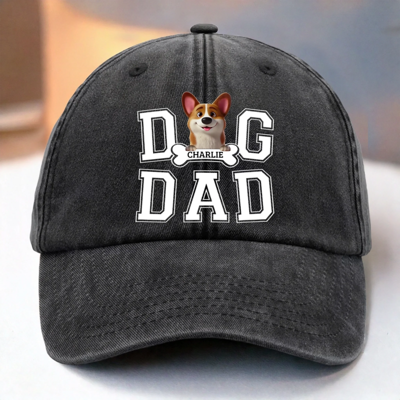 We Sniff Together, We Stick Together - Dog Personalized Custom Vintage Washed Denim Baseball Cap - Father's Day, Gift For Dad, Pet Owners, Pet Lovers