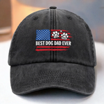Proud Member Of The Dog Dad Club - Dog Personalized Custom Vintage Washed Denim Baseball Cap - Father's Day, Gift For Dad, Dog Lovers