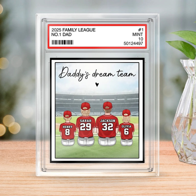 Best Team Ever - Family Personalized Custom Rectangle Shaped Acrylic Plaque - Father's Day, Gift For Dad, Sport Lovers, Sport Players