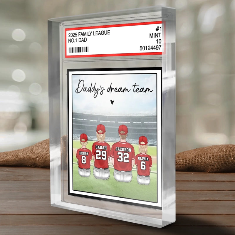 Best Team Ever - Family Personalized Custom Rectangle Shaped Acrylic Plaque - Father's Day, Gift For Dad, Sport Lovers, Sport Players