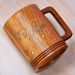 Held By Love, Bound By Heart - Family Personalized Custom Wooden Mug - Father's Day, Gift For Dad, Grandpa