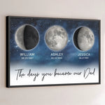The Days You Became Our Dad - Family Personalized Custom Horizontal Poster - Father's Day, Gift For Dad, Grandpa