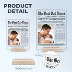 Custom Photo The Start Of Dad Life - Family Personalized Custom Rectangle Shaped Acrylic Plaque - Father's Day, Baby Shower Gift, Gift For First Dad, Baby Kids, Newborn Baby