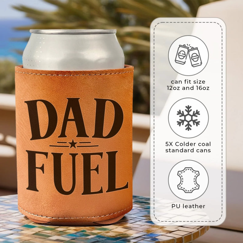 You’re My Favorite Human - Family Personalized Custom Leather Can Cooler - Father's Day, Gift For Dad, Grandpa