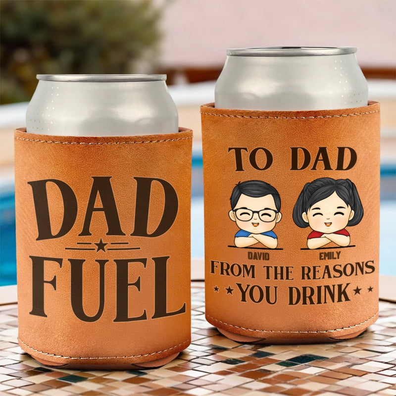 You’re My Favorite Human - Family Personalized Custom Leather Can Cooler - Father's Day, Gift For Dad, Grandpa