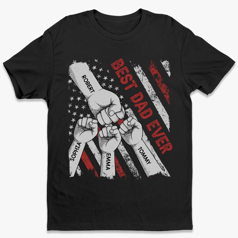 Built On Love And Fist Bumps - Family Personalized Custom Unisex T-shirt, Premium T-shirt, Hoodie - Father's Day, Gift For Dad, Grandpa