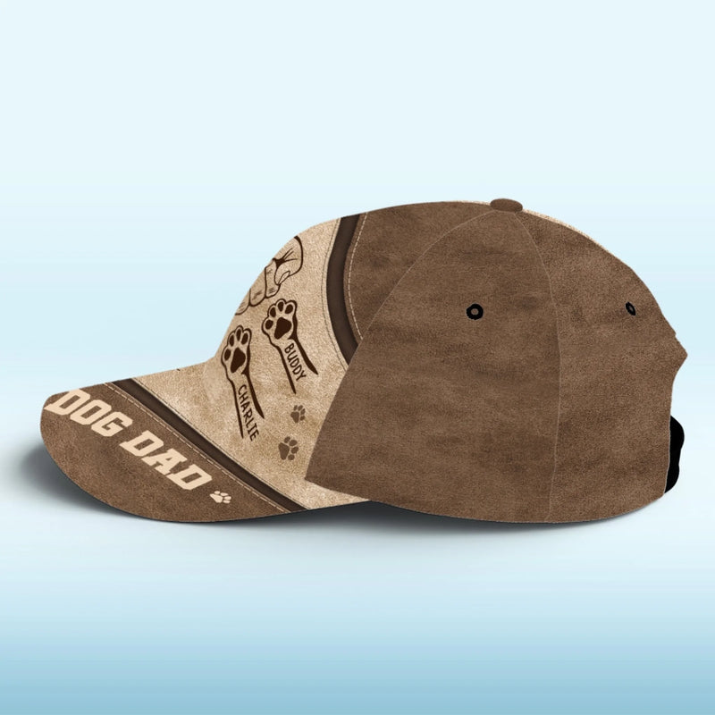 Fist Bumps & Paw Prints - Dog & Cat Personalized Custom Hat, All Over Print Classic Cap - Father's Day, Gift For Pet Owners, Pet Lovers