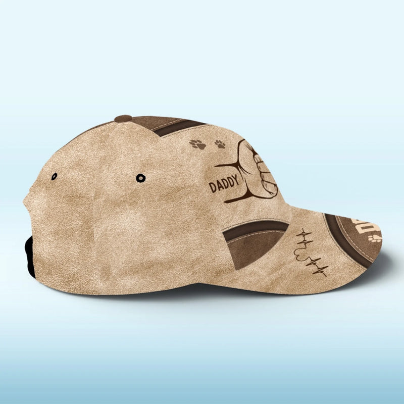 Fist Bumps & Paw Prints - Dog & Cat Personalized Custom Hat, All Over Print Classic Cap - Father's Day, Gift For Pet Owners, Pet Lovers
