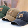 Custom Photo Leader Of The Pack - Dog & Cat Personalized Custom Vintage Washed Denim Baseball Cap - Father's Day, Gift For Dad, Pet Owners, Pet Lovers