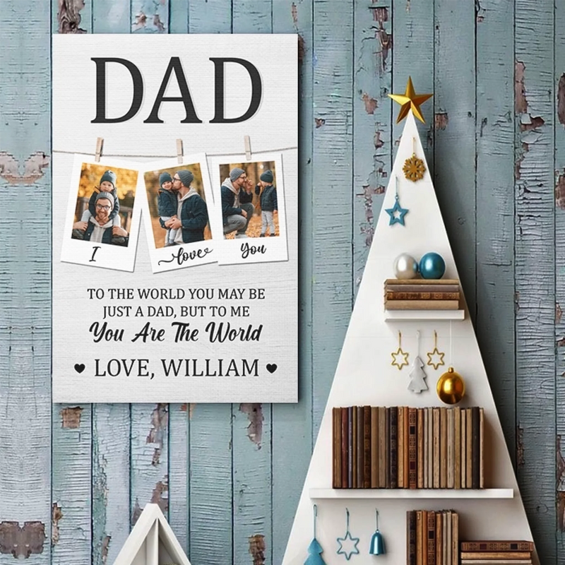 Custom Photo More Than Just A Dad - Family Personalized Custom Vertical Poster - Father's Day, Gift For Dad, Grandpa
