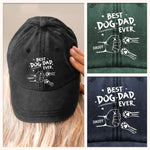 Best Hugs Come With Fur - Dog & Cat Personalized Custom Vintage Washed Denim Baseball Cap - Father's Day, Gift For Dad, Dog Lovers