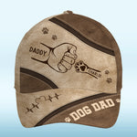 Fist Bumps & Paw Prints - Dog & Cat Personalized Custom Hat, All Over Print Classic Cap - Father's Day, Gift For Dad, Dog Lovers