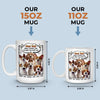 Wagging Tails Say, We Woof You - Dog Personalized Custom Mug - Father's Day, Gift For Pet Owners, Pet Lovers