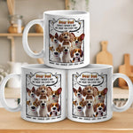 Wagging Tails Say, We Woof You - Dog Personalized Custom Mug - Father's Day, Gift For Dad, Dog Lovers
