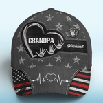 Little Hands, Big Love For You - Family Personalized Custom Hat, All Over Print Classic Cap - Father's Day, Gift For Dad, Grandpa