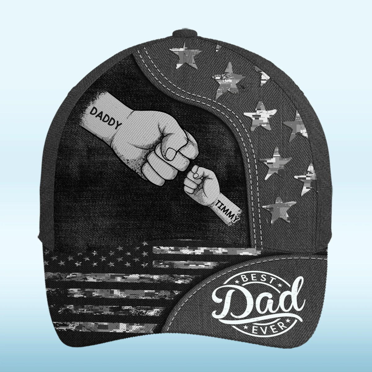 Together We Stand, Fist By Fist - Family Personalized Custom Hat, All Over Print Classic Cap - Father's Day, Gift For Dad, Grandpa