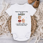 Happy First Father’s Day As My Daddy - Family Personalized Custom Baby Onesie - Father's Day, Baby Shower Gift, Gift For New Dads, Dad, Baby