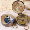 Your Heart, My Home - Family Personalized Custom Compass - Father's Day, Gift For Dad, Mom, Son