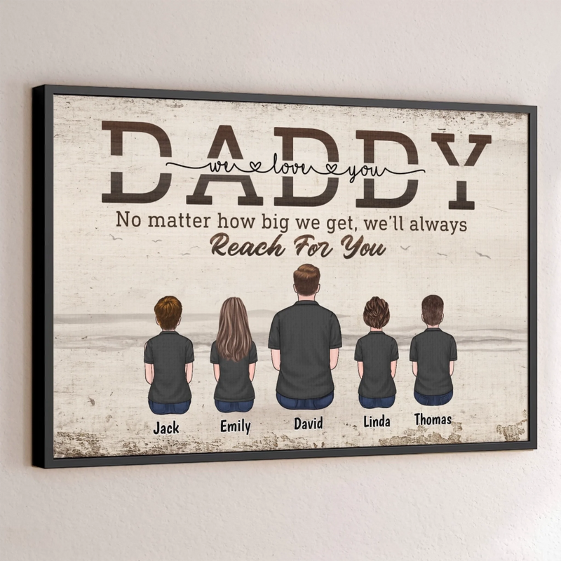 The World May Grow, But Your Love Is Home - Family Personalized Custom Horizontal Poster - Father's Day, Gift For Dad, Grandpa