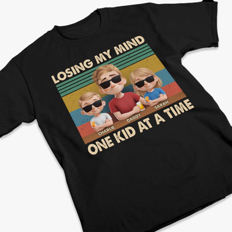 Just A Dad Trying Not To Lose It - Family Personalized Custom Unisex T-shirt, Premium T-shirt, Hoodie - Father's Day, Gift For Dad, Grandpa