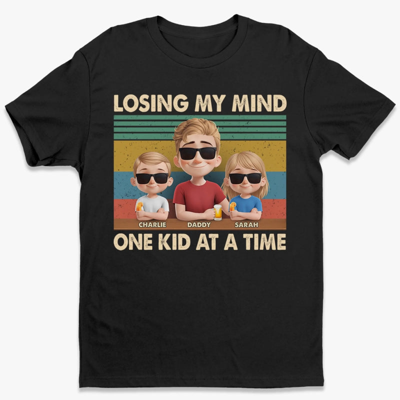 Just A Dad Trying Not To Lose It - Family Personalized Custom Unisex T-shirt, Premium T-shirt, Hoodie - Father's Day, Gift For Dad, Grandpa