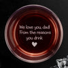 Custom Photo Because Of Me, You Deserve This Drink - Family Personalized Custom Whiskey Glass With Bottom And Side Engraving - Father's Day, Gift For Dad, Grandpa
