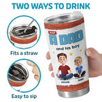 One Dad, One Kid And Infinite Chaos - Family Personalized Custom Tumbler - Father's Day, Gift For Dad, Kids