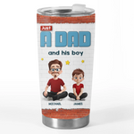 One Dad, One Kid And Infinite Chaos - Family Personalized Custom Tumbler - Father's Day, Gift For Dad, Kids