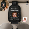 Custom Photo Stuck With Me Forever - Couple Personalized Custom Leather Car Visor - Gift For Husband Wife, Anniversary