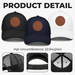 Happy Father's Day, From Your Best Bad Decision - Family Personalized Custom Round Leather Patch Hat - Father's Day, Gift For Dad, Grandpa