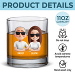 Awesome Like My Daughter - Family Personalized Custom Whiskey Glass - Father's Day, Gift For Dad