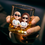 Awesome Like My Daughter - Family Personalized Custom Whiskey Glass - Father's Day, Gift For Dad