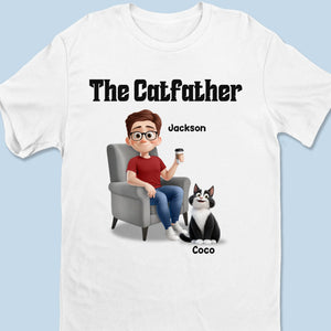 The Catfather - Cat Personalized Custom Unisex T-shirt, Premium T-shirt, Hoodie - Father's Day,  Gift For Dad, Pet Owners, Pet Lovers
