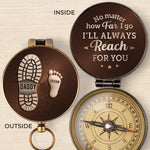 Our Journey Starts With You - Family Personalized Custom Compass - Father's Day, Gift For Dad, Grandpa