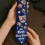 Custom Photo From Your Favorite Headache With Love - Dog & Cat Personalized Custom Tie - Father's Day, Gift For Dad, Dog Lovers