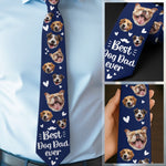 Custom Photo From Your Favorite Headache With Love - Dog & Cat Personalized Custom Tie - Father's Day, Gift For Dad, Dog Lovers