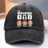 The Stroll Is Real - Family Personalized Custom Vintage Washed Denim Baseball Cap - Father's Day, Gift For Dad