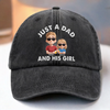 Built-in Besties Since Day One - Family Personalized Custom Vintage Washed Denim Baseball Cap - Father's Day, Gift For Dad