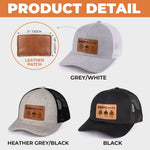 Proud Creator Of Chaos Since Birth - Family Personalized Custom Leather Patch Hat - Father's Day, Gift For Dad, Grandpa