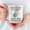 Love, Snuggles And Memories - Family Personalized Custom Mug - Father's Day, Baby Shower Gift, Gift For First Dad, Baby Kids, Newborn Baby