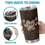Loved By The Littlest Hands - Family Personalized Custom Tumbler - Father's Day, Gift For Dad, Grandpa