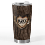 Loved By The Littlest Hands - Family Personalized Custom Tumbler - Father's Day, Gift For Dad, Grandpa