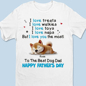Dad, You're My Favorite Walk Buddy - Dog Personalized Custom Unisex T-shirt, Premium T-shirt, Hoodie - Father's Day, Gift For Dad, Pet Owners, Pet Lovers
